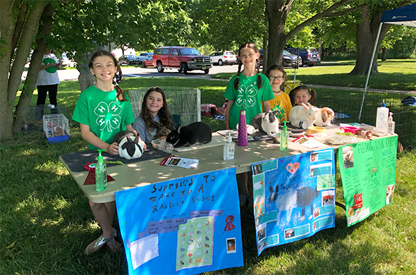 4-H Club presenting during the county fair.