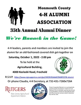 35th Annual Alumni association dinner flyer
